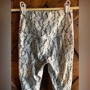 Varley Black and White Snake Print Leggings